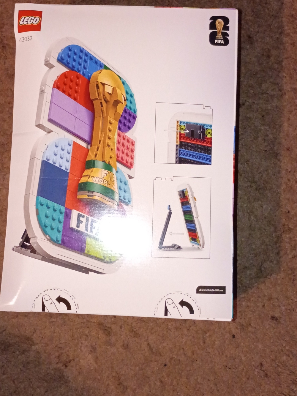 LEGO Gold Trophy Display with Multicolor Panels